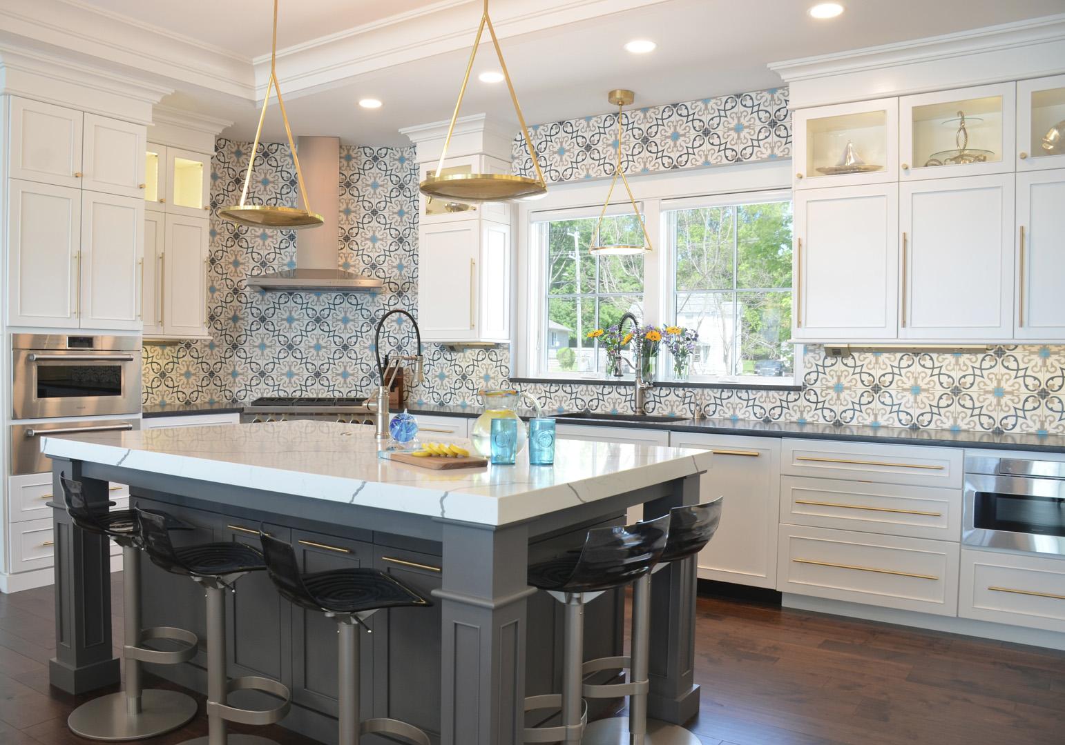 Lili Cement tiles in four custom colors Jayme Keeling & Point One Architects