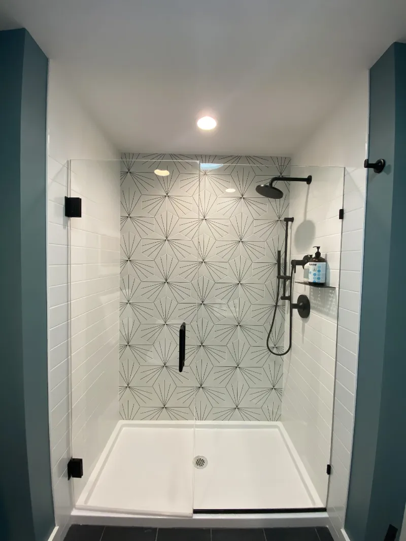SomerTile Aster Hex Blanco Tile Shower
