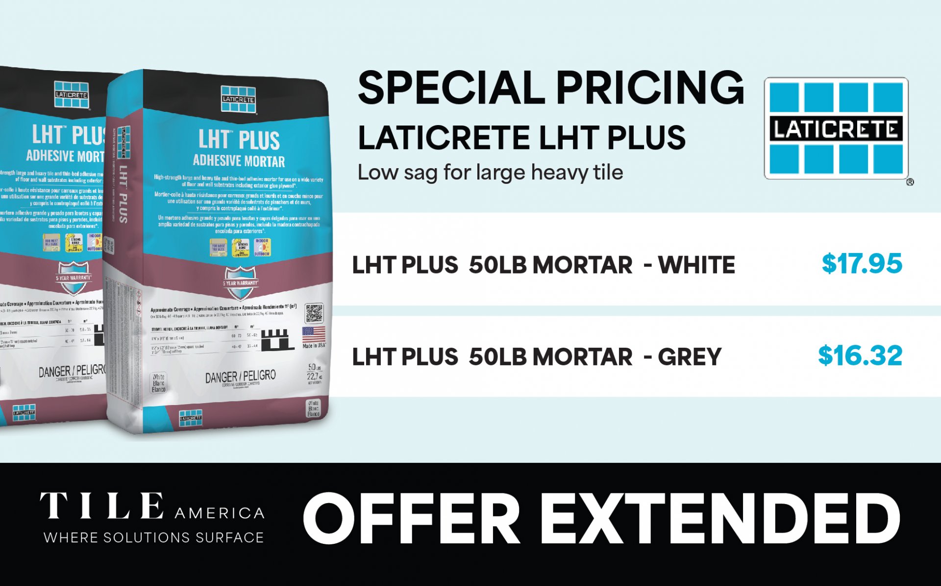 LHT Plus Special Pricing
